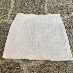 Ann Taylor white skirt eyelet size 12